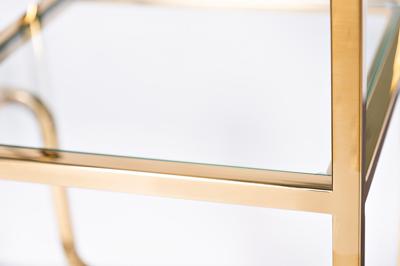 Мебель Garda Decor 46AS-SH1652-GOLD Стеллаж золотистый/прозр. стекло 90*40*200см арт. 46AS-SH1652-GOLD