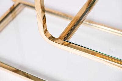 Мебель Garda Decor 46AS-SH1652-GOLD Стеллаж золотистый/прозр. стекло 90*40*200см арт. 46AS-SH1652-GOLD