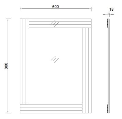Зеркало Garda Decor KFG151 Зеркало прямоугольное 60*80см арт. KFG151