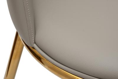 Мебель Garda Decor 76AR-24005 Стул экокожа бежевый/золото 48*56*86см арт. 76AR-24005