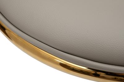 Мебель Garda Decor 76AR-24005 Стул экокожа бежевый/золото 48*56*86см арт. 76AR-24005