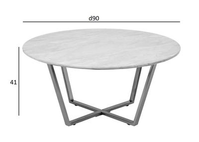 Стол журнальный Garda Decor 30B-85531 Стол журнальный круглый черный/хром d90*41см арт. 30B-85531