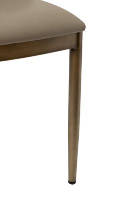 Мебель Garda Decor 163YH-06574 Стул обеденный экокожа бежевый+бронза 47*52*87см арт. 163YH-06574