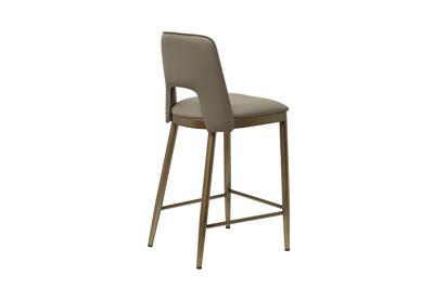 Мебель Garda Decor 163YH-16574 Стул барный экокожа бежевый+бронза 43*46*93см арт. 163YH-16574