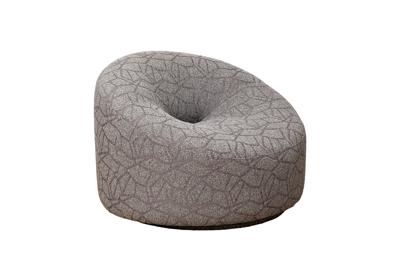 Мебель Garda Decor Кресло поворотное Луна(Luna) букле серый Buta5403-SER 98*90*69см арт. LUNA-3K-BUTA5403-SER