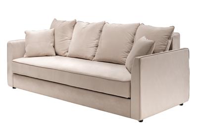 Диван Garda Decor Диван Морес-Стандарт/PR трехместный раскл. велюр беж Vel16 224*97*84см арт. 188PR-МОРЕС-СТАНДАРТ-Vel16
