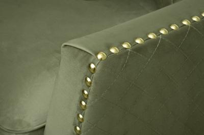 Диван Garda Decor Диван Сорренто(Sorrento)/BD 220 трехмест., велюр оливковый Colt1002-OLIV 220*101*88см арт. 187BD-SORRENTO-220-Colt1002