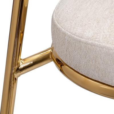 Стул Bradexhome Стул Lucas 2 латте шенилл с золотыми ножками арт. FR 1062