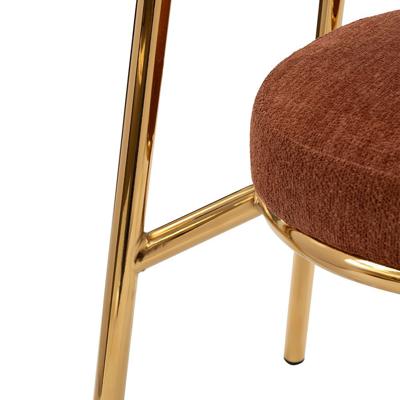 Стул Bradexhome Стул Lucas 2 терракотовый шенилл с золотыми ножками арт. FR 1102