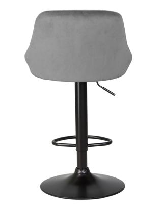 Стул барный DOBRIN Стул барный DOBRIN LOGAN BLACK, серый велюр (MJ9-75) арт. LM-5007_B-M_V-MJ9-75