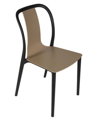 Стул DOBRIN Стул обеденный DOBRIN ADAM, черный/бежевый арт. LMZL-PP669_B-_P-GR-03