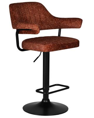 Стул барный DOBRIN Стул барный DOBRIN CHARLY BLACK, терракотовый твид (LEO56) арт. LM-5019_B-M_CT-LEO56