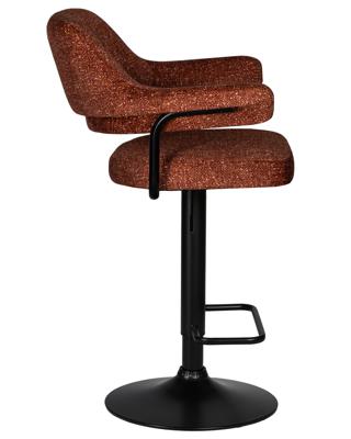Стул барный DOBRIN Стул барный DOBRIN CHARLY BLACK, терракотовый твид (LEO56) арт. LM-5019_B-M_CT-LEO56