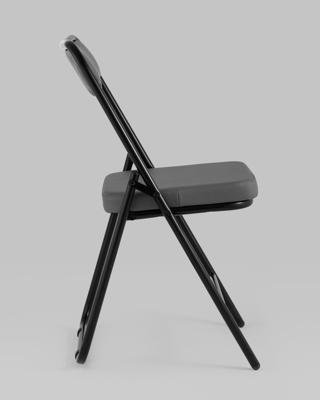 Стул Stool Group Стул складной Джонни иск.кожа серый, каркас черный матовый арт. УТ000043449