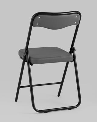 Стул Stool Group Стул складной Джонни иск.кожа серый, каркас черный матовый арт. УТ000043449