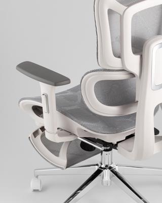 Офисное кресло TopChairs Кресло офисное TopChairs Nimbus белая сетка белый пластик арт. УТ000043095