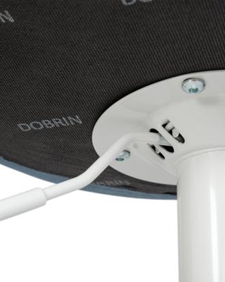 Стул барный DOBRIN Набор 2 шт Стул барный DOBRIN TAILOR WHITE, пудрово-голубой велюр (MJ9-74) арт. LM-5017-N_W-M_V-MJ9-74