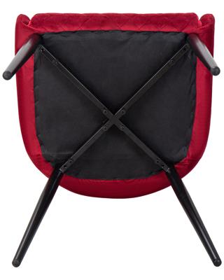 Стул DOBRIN Набор 2 шт Стул обеденный DOBRIN RICHARD, черные матовые ножки, бордовый велюр (V108-85) арт. LML-8202-N_B-M_V-V108-85