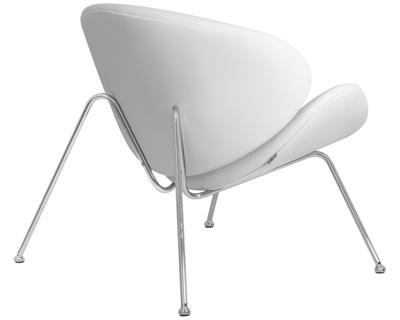 Кресло DOBRIN Набор 2 шт Кресло дизайнерское DOBRIN EMILY, белый винил YP17, хромированная сталь арт. LMO-72-N_CH-M_VS-YP17