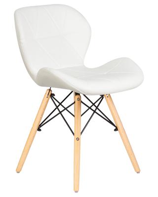 Стул DOBRIN Набор 4 шт Стул обеденный DOBRIN BUTTERFLY, ножки светлый бук, цвет сиденья белый арт. LMZL-302-N_LB-MTR_EL-white