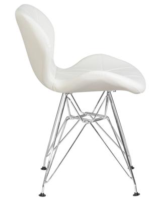 Стул DOBRIN Набор 4 шт Стул обеденный DOBRIN BUTTERFLY CHROME, ножки хром, цвет белый арт. LMZL-302A-N_CH-M_EL-white
