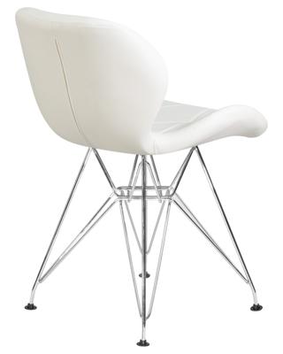 Стул DOBRIN Набор 4 шт Стул обеденный DOBRIN BUTTERFLY CHROME, ножки хром, цвет белый арт. LMZL-302A-N_CH-M_EL-white