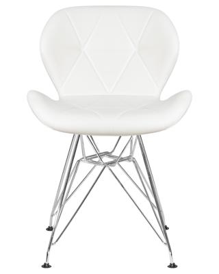 Стул DOBRIN Набор 4 шт Стул обеденный DOBRIN BUTTERFLY CHROME, ножки хром, цвет белый арт. LMZL-302A-N_CH-M_EL-white