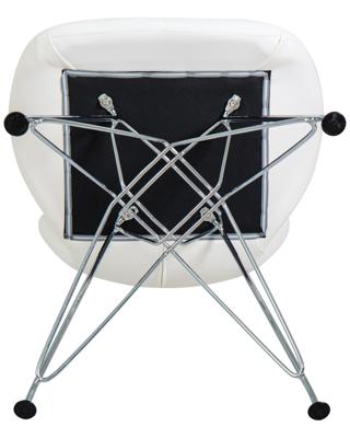 Стул DOBRIN Набор 4 шт Стул обеденный DOBRIN BUTTERFLY CHROME, ножки хром, цвет белый арт. LMZL-302A-N_CH-M_EL-white