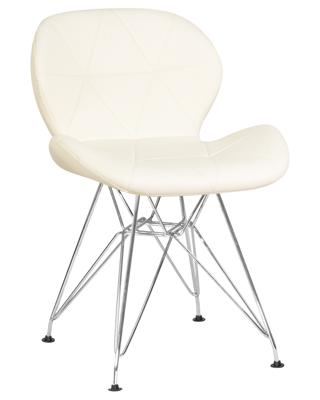 Стул DOBRIN Набор 4 шт Стул обеденный DOBRIN BUTTERFLY CHROME, ножки хром, цвет кремовый арт. LMZL-302A-N_CH-M_EL-cream