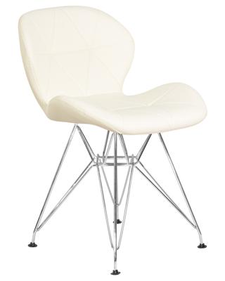 Стул DOBRIN Набор 4 шт Стул обеденный DOBRIN BUTTERFLY CHROME, ножки хром, цвет кремовый арт. LMZL-302A-N_CH-M_EL-cream