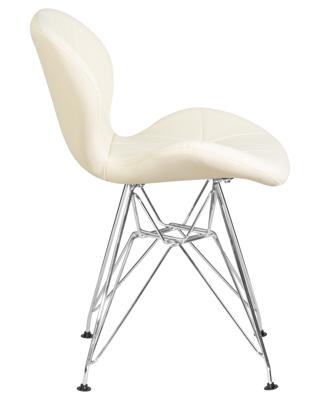 Стул DOBRIN Набор 4 шт Стул обеденный DOBRIN BUTTERFLY CHROME, ножки хром, цвет кремовый арт. LMZL-302A-N_CH-M_EL-cream