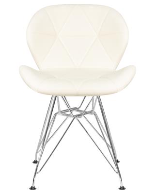 Стул DOBRIN Набор 4 шт Стул обеденный DOBRIN BUTTERFLY CHROME, ножки хром, цвет кремовый арт. LMZL-302A-N_CH-M_EL-cream