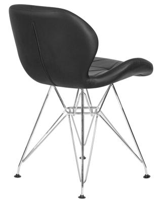 Стул DOBRIN Набор 4 шт Стул обеденный DOBRIN BUTTERFLY CHROME, ножки хром, цвет чёрный арт. LMZL-302A-N_CH-M_EL-black
