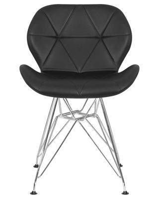 Стул DOBRIN Набор 4 шт Стул обеденный DOBRIN BUTTERFLY CHROME, ножки хром, цвет чёрный арт. LMZL-302A-N_CH-M_EL-black