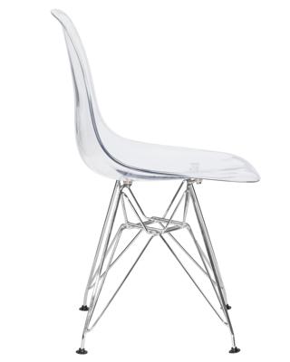 Стул DOBRIN Набор 4 шт Стул обеденный DOBRIN DSR CASPER, ножки хром, цвет прозрачный арт. LMZL-PC818A-N_CH-M_P-clean