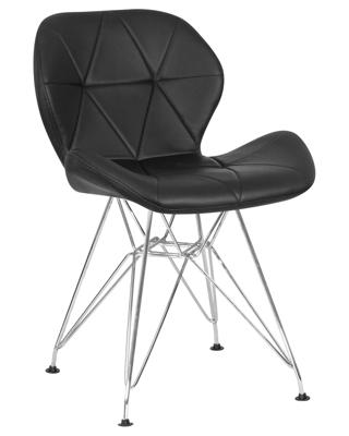 Стул DOBRIN Набор 2 шт Стул обеденный DOBRIN BUTTERFLY CHROME, ножки хром, цвет чёрный арт. LMZL-302A-N_CH-M_EL-black