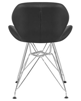 Стул DOBRIN Набор 2 шт Стул обеденный DOBRIN BUTTERFLY CHROME, ножки хром, цвет чёрный арт. LMZL-302A-N_CH-M_EL-black