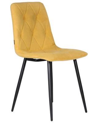 Стул DOBRIN Набор 4 шт Стул обеденный DOBRIN CHILLY ROMBO, Горчичный Simple 15, основание черное арт. A006-N_B-M_V-Simple-15