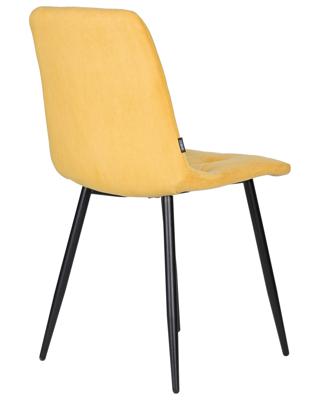 Стул DOBRIN Набор 4 шт Стул обеденный DOBRIN CHILLY ROMBO, Горчичный Simple 15, основание черное арт. A006-N_B-M_V-Simple-15