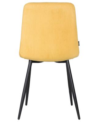 Стул DOBRIN Набор 4 шт Стул обеденный DOBRIN CHILLY ROMBO, Горчичный Simple 15, основание черное арт. A006-N_B-M_V-Simple-15