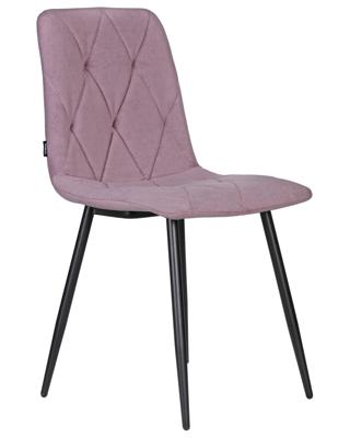 Стул DOBRIN Набор 4 шт Стул обеденный DOBRIN CHILLY ROMBO, Лавандовый Simple 48, основание черное арт. A006-N_B-M_V-Simple-48