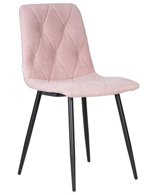 Стул DOBRIN Набор 4 шт Стул обеденный DOBRIN CHILLY ROMBO, Розовый Simple 03, основание черное арт. A006-N_B-M_V-Simple-03