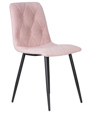 Стул DOBRIN Набор 4 шт Стул обеденный DOBRIN CHILLY ROMBO, Розовый Simple 03, основание черное арт. A006-N_B-M_V-Simple-03