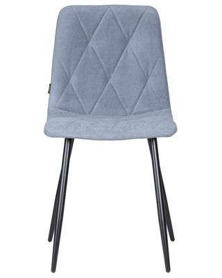 Стул DOBRIN Набор 4 шт Стул обеденный DOBRIN CHILLY ROMBO, Серо-голубой Simple 26, основание черное арт. A006-N_B-M_V-Simple-26