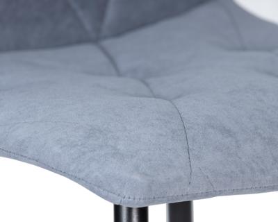 Стул DOBRIN Набор 4 шт Стул обеденный DOBRIN CHILLY ROMBO, Серо-голубой Simple 26, основание черное арт. A006-N_B-M_V-Simple-26