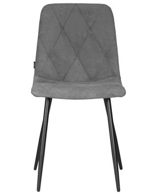 Стул DOBRIN Набор 4 шт Стул обеденный DOBRIN CHILLY ROMBO, Серый Simple 33, основание черное арт. A006-N_B-M_V-Simple-33