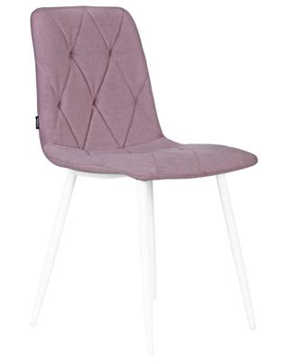 Стул DOBRIN Набор 4 шт Стул обеденный DOBRIN CHILLY ROMBO, Лавандовый Simple 48, основание белый арт. A006-N_W-M_V-Simple-48