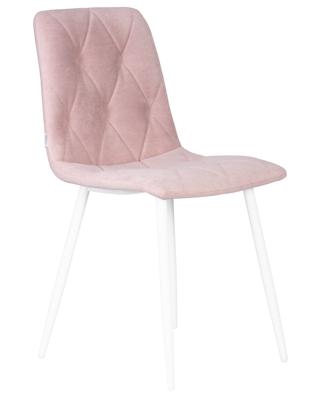 Стул DOBRIN Набор 4 шт Стул обеденный DOBRIN CHILLY ROMBO, Розовый Simple 03, основание белый арт. A006-N_W-M_V-Simple-03