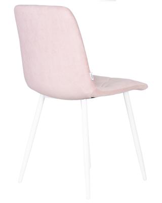 Стул DOBRIN Набор 4 шт Стул обеденный DOBRIN CHILLY ROMBO, Розовый Simple 03, основание белый арт. A006-N_W-M_V-Simple-03