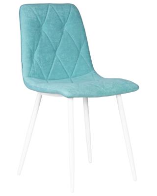 Стул DOBRIN Набор 4 шт Стул обеденный DOBRIN CHILLY ROMBO, Тиффани Simple 51, основание белый арт. A006-N_W-M_V-Simple-51